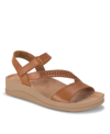 Baretraps Women's Frolick Asymmetrical Wedge Sandals In Dark Caramel