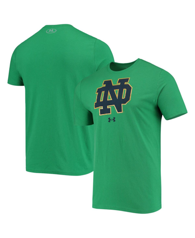Under Armour Men's  Kelly Green Notre Dame Fighting Irish School Logo Performance Cotton T-shirt