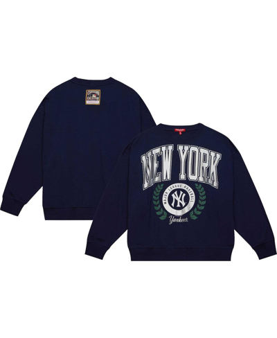 Mitchell & Ness Women's  Navy New York Yankees Logo Lt 2.0 Pullover Sweatshirt