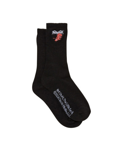 Cotton On Men's Special Edition Crew Socks In Hot Washed Black,hot Stuff