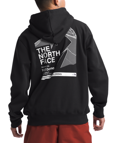 The North Face Men's Places We Love Standard Fit Printed Hoodie In Tnf Black,tnf White