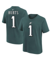 NIKE BIG BOYS NIKE JALEN HURTS GREEN PHILADELPHIA EAGLES PLAYER NAME AND NUMBER T-SHIRT