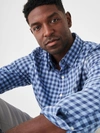 Faherty The Movement Long Sleeve Button Down Shirt In Navy Skies Check