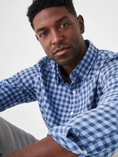 Faherty The Movement Long Sleeve Button Down Shirt In Seaside Blue