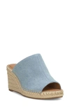 Lucky Brand Cabriah Espadrille Platform Wedge Slide Sandal In Light Denim