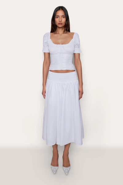 Danielle Guizio Ny Fontana Skirt In White