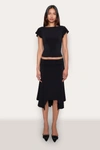 Danielle Guizio Ny Soffiano Skirt In Black
