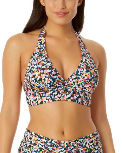 Anne Cole Marilyn Banded Halter Top In Multi