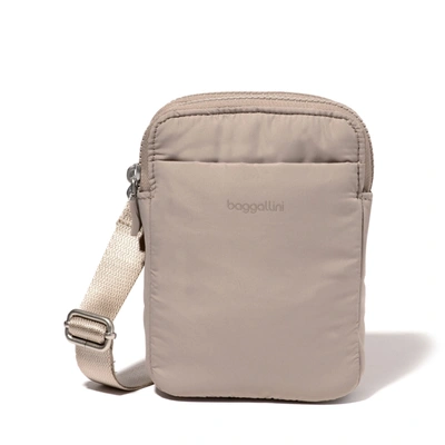 Baggallini Modern Take Two Rfid Crossbody In Beige