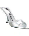 Attico Women's Ester Heel Mules In Silver