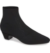 Eileen Fisher Purl Stretch-knit Fabric Booties In Black