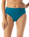 Coco Contours Onyx High Waist Bikini Bottom In Blue