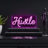 JONATHAN Y HUSTLE 11.88" X 5.88" CONTEMPORARY GLAM ACRYLIC BOX USB OPERATED LED NEON LIGHT