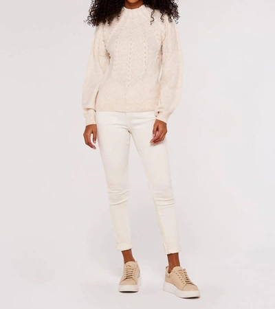 Apricot Embellished Pearl Sweater In Beige In Brown