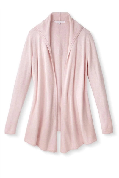 Captiva Cashmere Cashmere Casual Hoodie In Ballet In Pink