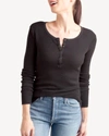 Splendid Classic Thermal Henley In Black