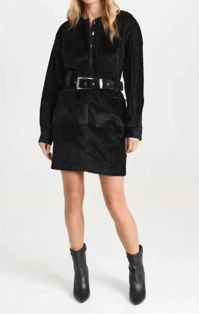 Alix Of Bohemia Laurent Licorice Corduroy Mini Shirtdress In Multi