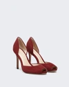 Veronica Beard Gadot Suede Peep-toe Pumps In Multi