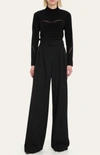 A.l.c Holly Open-stitch Long Sleeve Top In Black