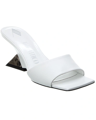 Attico Cheope Leather Mule In White