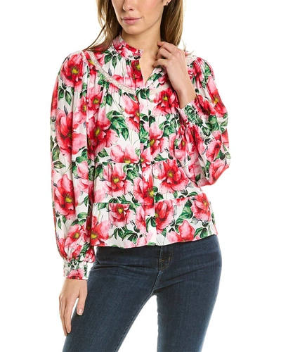 Alice And Olivia Jacelyn Top In White