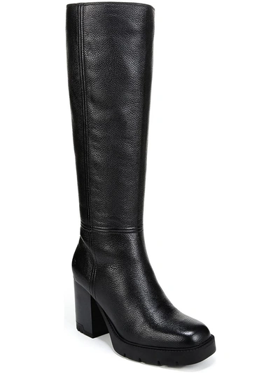 Naturalizer Willow Womens Faux Leather Block Heel Mid-calf Boots In Black