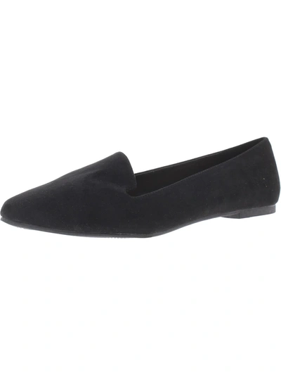 Ataiwee Womens Faux Suede Slip-on Loafers In Black
