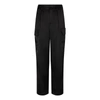 ESQUALO SATEEN CARGO TROUSERS IN BLACK