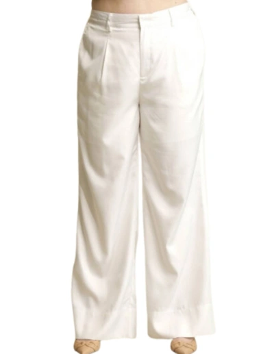 Gigio Slim Straight Suit Pants In White