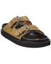 Isabel Marant Lennyo Studded Suede Flat Sandals In Brown