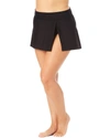 ANNE COLE BANDED SIDE SLIT SWIM SKIRT