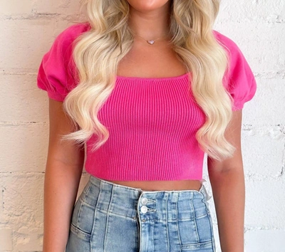 Day + Moon Sunset Dreamer Sweater Top In Pink