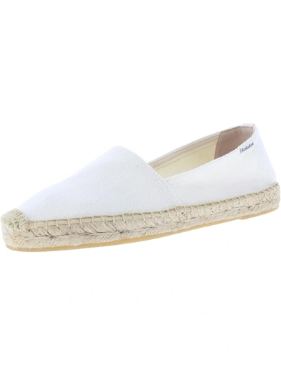 Soludos Dali Womens Canvas Casual Loafers In White