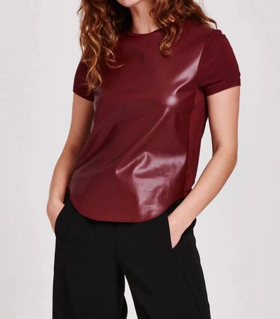 Another Love Elaina Vino Pleather Top In Red