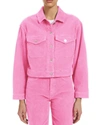 Mavi Maren Crop Jacket In Pink Cord In Pink