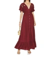 FREE PEOPLE COLETTE MAXI DRESS IN CINNAMON BROWN