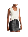 DEREK LAM 10 CROSBY WOMENS WOOL CABLE KNIT SWEATER VEST