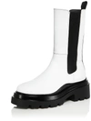 Aqua Jessy Womens Leather Pull On Mid-calf Boots In White
