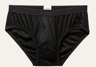 Zimmerli Men's Sea Island Briefs In Black