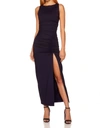 Susana Monaco Sleeveless Ruched Midi Dress In Multi