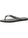 Havaianas Womens Textured Slip-on Thong Sandals In Black