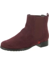 MARC JOSEPH UNION SQ WOMENS SUEDE SLIP-ON ANKLE BOOTS