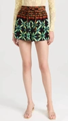 Ulla Johnson Clementine Drawstring Wide-leg Shorts In Multi