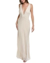 Tadashi Shoji Cadence Gown In Beige