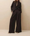 Twp New Didi Wool Stretch Twill Wide Leg Pants In Brown