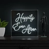 Jonathan Y Happily Ever After 23.63" Square Contemporary Glam Acrylic Box Usb Operated Led Neon Light