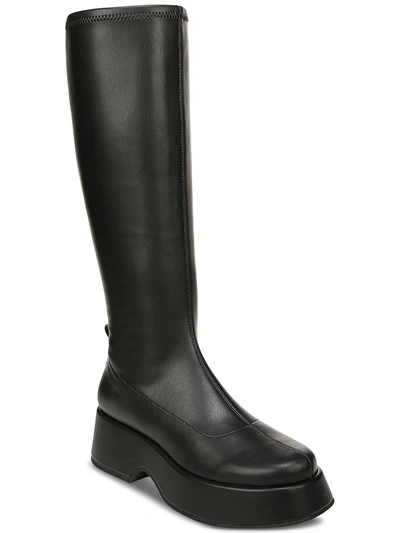 Circus By Sam Edelman Kimberly Womens Patent Platform Knee-high Boots In Black