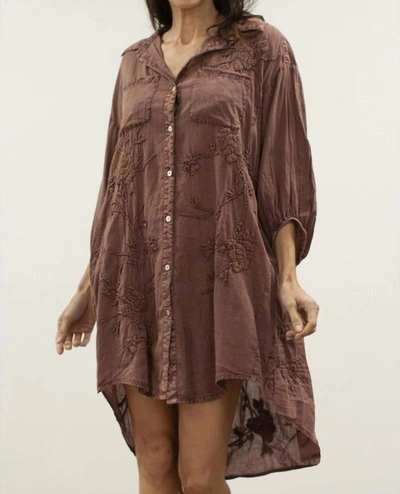 Caite & Kyla Etta Dress In Brown