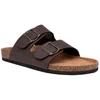 Nautica Mens Double Buckle Sandal In Brown