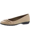 Walking Cradles Fall Womens Leather Bow Ballet Flats In Grey